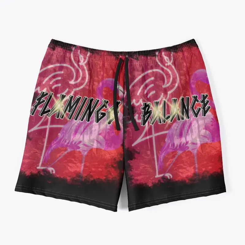 Flamingo forest shorts